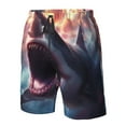 thumbnail image 4 of Logiee Dramatic Shark Attack Print Mens Swim Trunks Quick Dry Board Shorts,Breathable Hawaii Beach Shorts Swimwear Bathing Suits-Medium, 4 of 6