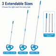 thumbnail image 6 of Wall Cleaner Mop with Long Handle 39 Inches, 3-in-1 Ceiling Cleaning Tool Duster with Replacement Microfiber Chenille Pads for Painted Walls, Baseboard, Window, Floor, 6 of 16