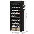 thumbnail image 2 of Gabinete para zapatos de 10 capas zapatero de metal con cubiertas para dormitorio de estudiantes en casa, 2 of 9