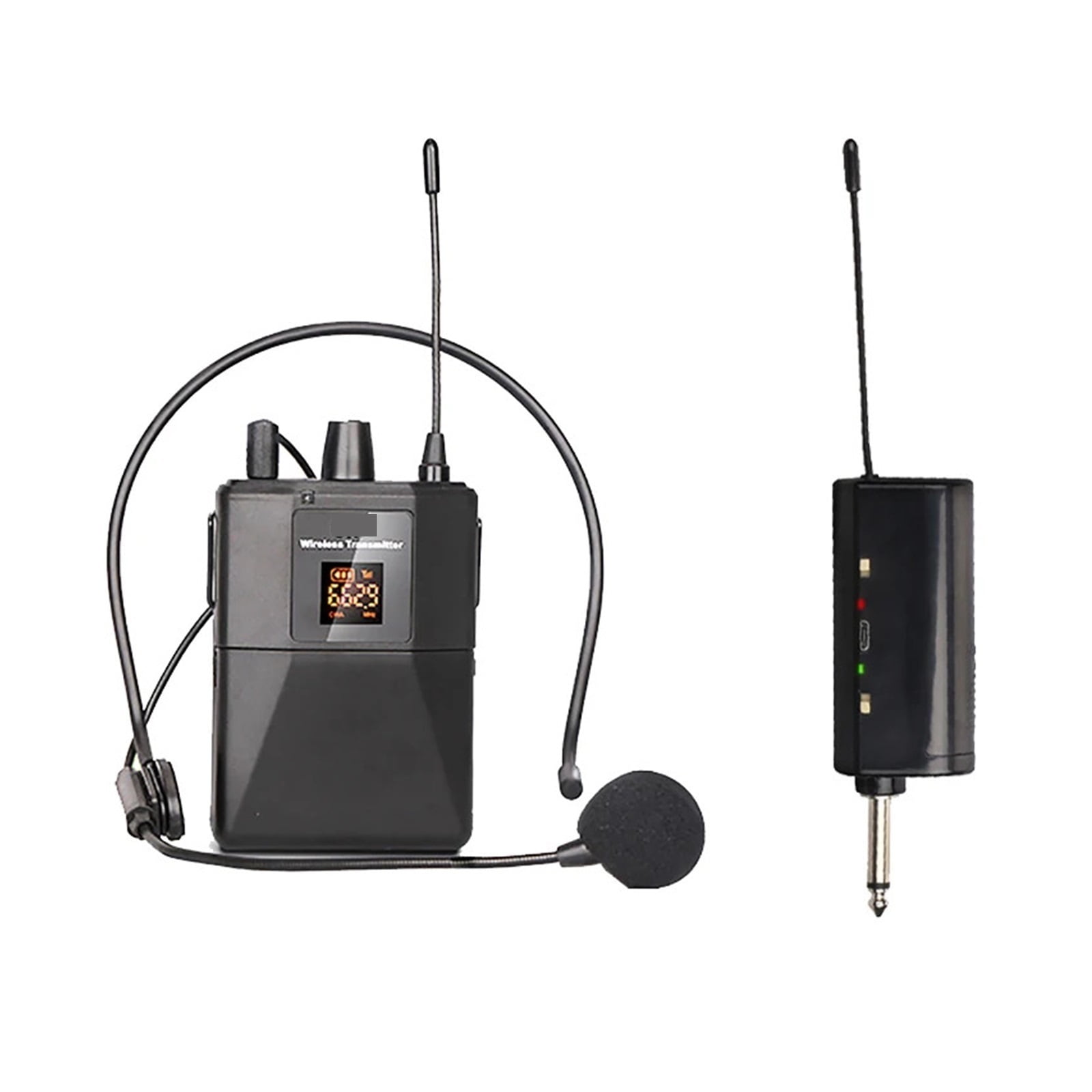 Wireless Headset Microphone With Transmitter Receiver LED Digital Display Bodypack Transmitter For Teaching Live Peormance ,High Sound