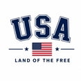 thumbnail image 3 of USA Patriotic Graphic T-Shirt, Land of the Free American Flag Tee, Unisex Short Sleeve Cotton Shirt, 3 of 6