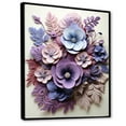 thumbnail image 2 of Designart "Artistic Expression In Purple Pansies" Pansies Floater Framed Canvas Art Print, 2 of 5