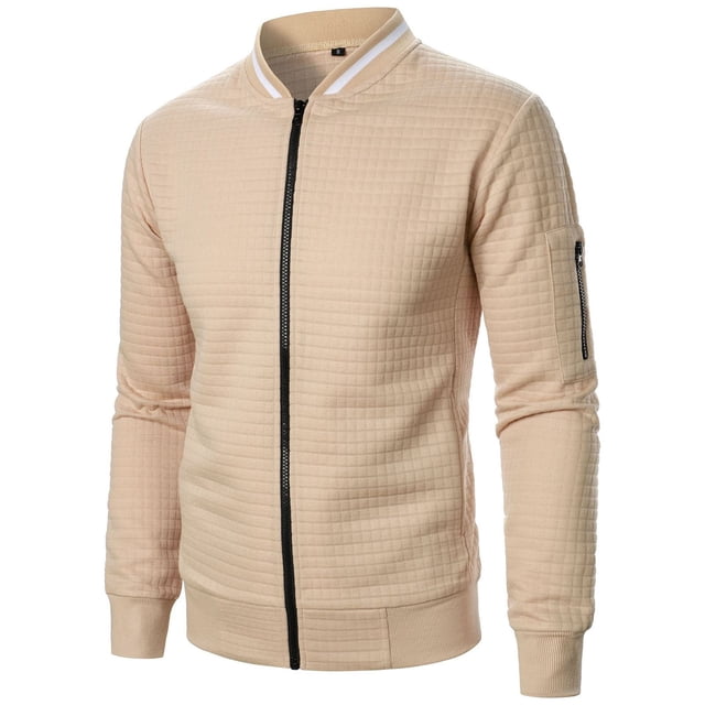 RKSTN Men Sweatshirts Mock Neck Zip Up Sweatshirt with Pockets Solid Color Cardigan Lightweight Workout Sweatshirt Winter Clothes