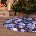 thumbnail image 6 of Rateoe cool flower Skull Print Christmas Tree Skirt 30" for Xmas Holiday New Year Party Circle Tree Mat Ornaments Decoration, 6 of 7