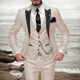 thumbnail image 5 of Traje de lujo para hombre elegante, formal, ajustado, conjunto de 3 piezas, chaqueta, chaleco y pantalón, esmoquin para negocios, traje de boda, 5 of 5