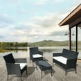 thumbnail image 3 of Oasis Casual 4PCS Patio Rattan Bistro Conversation Furniture Outdoor Set, 3 of 11