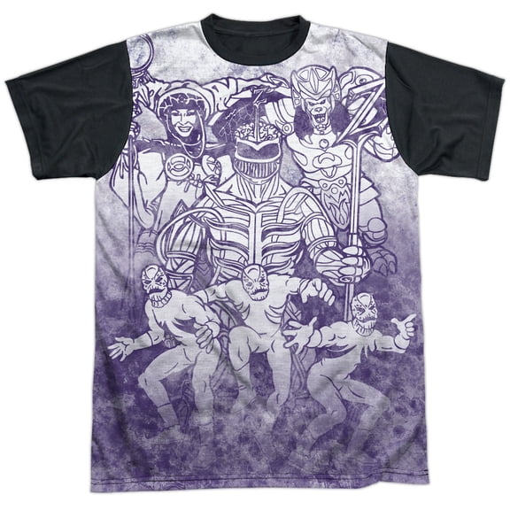 Power Rangers - Baddies Sub - Short Sleeve Black Back Shirt - Large