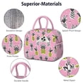 thumbnail image 4 of Lunch Bag Lunch Box for Women Reusable Insulated Lunch Bags,Water-Resistant Pink Pineapple Pattern Cooler Lunch Tote Bag, Large Capacity for Work Travel Picnic, 4 of 6