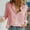 Light Pink, variant on Womens Linen Shirts Casual Long Sleeve V Neck Blouse Shirt Button Down Ladies Work Loose Shirts Elbow Length Sleeves Tops Shirts for Women Short Sleeve Womens Solid Color T Shirts