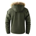 thumbnail image 2 of LEDUNTINO Men's Winter Jacket with Hood Mid-Weight Casual Coat Thickened Polyester-Filled Sleek Outdoor Apparel For Cold Weather, 2 of 7