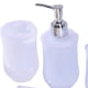 thumbnail image 4 of Juego de accesorios de baño modernos, botella de loción, soporte para cepillo de dientes, artículos de baño, organizador Blanco, 4 of 4