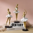 thumbnail image 4 of Clearance Desktop Ornament under $10,Deyuer Ballet Girl Statue Exquisite Creative Elegant Synthetic Resin Desktop Ornament Modern Ballet Sculptures Home Decor, 4 of 4