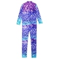 thumbnail image 4 of iixpin Kids Girls 3D Mermaid Scales One Piece Bodysuit Merman Halloween Dress-up Ballroom Dance Jumpsuits Type A 11-12, 4 of 6