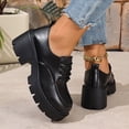 thumbnail image 2 of YOUYEDIAN Boots for Women Versatile Round Toe Lace-up Vintage Block Heel Ankle Bootie Fashion Comfortable Non Slip British Style Outdoor Shoes, 2 of 5