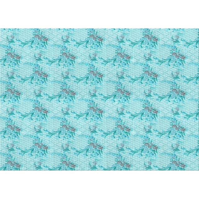 Ahgly Company Tapis d'Intérieur Lavables en Machine, Rectangle Bleu Transitionnel, 7' x 10'