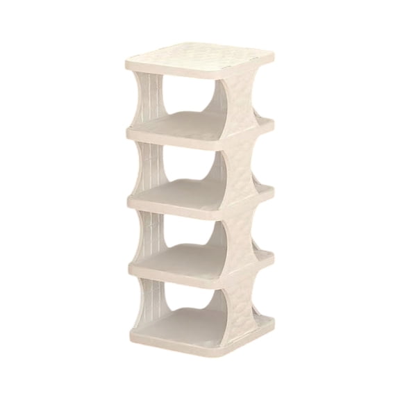 YIKA 5-Tier Multi-Layer Concise Shoe Rack Free Standing Shoe Storage Organizer for Entryway Dormitory Small Spaces Thick Sturdy Shoe Shelf for Sneaker Boot Household Furniture