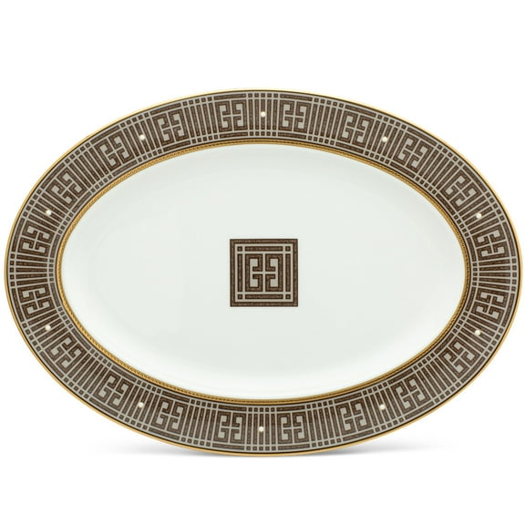 Noritake Infinity Bronze Medium Oval Serving Platter