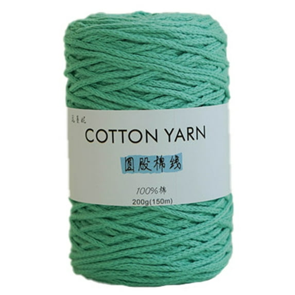 1PCS Soild Color Hollow Knitted Crochet Yarns Nylon Cord Polyester Thread Round Rope Yarns For DIY Handbag Purse Basket Crochet Bag Fabric Yarn 200g 7.1oz