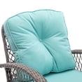 thumbnail image 3 of Enyopro 3 Pieces Patio Furniture Set, 360° Swivel Gliders Rocker, Wicker Patio Conversation Set with Thickened Cushions & Side Table for Pool Backyard Porch -Bule, 3 of 12