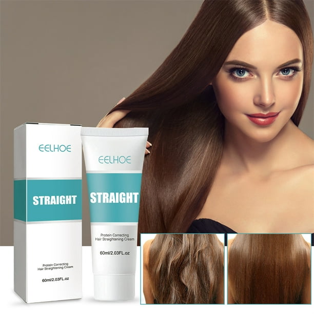 1/2/3Pcs Hair Straightener Cream permanent Protein Correcting Hair  Straightening Cream With Comb Straight Hair Rebonding Cream 60ml -  