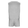 thumbnail image 6 of qolati Women's Summer 2 Piece Outfits Striped Color Block Sleeveless Tank Top Matching Shorts Sets Loose Fit Cuasual Sweatsuits Vacation Beach 2025, 6 of 7