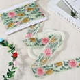 thumbnail image 3 of 1set 4.9~5 Yards Polyester Embroidery Organza Flower Trim Ribbon for Costume Decoration Pink 2 inch(50mm), 3 of 5