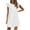 White, variant on Ayolanni Black Womens Party Dresses Knee-Length Sundress Solid Sleeveless Dresses Tween Dresses L