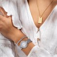 thumbnail image 4 of KAKOWELY 2pcs Rhinestone Watch and Bracelet Set Watch Shiny Quartz Watch for Lady,7.87X"X1.38"X0.2", 4 of 5