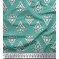 thumbnail image 1 of Soimoi Georgette Viscose Fabric Leaves & Floral Block Print Fabric by Yard 42 Inch Wide, 1 of 3
