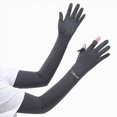 thumbnail image 2 of Cdudpw Full Finger UV Protection Gloves Driving Gloves Women, Breathable Touchscreen UPF Glove Sun Protection Glove(Dark Gray), 2 of 5