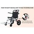 thumbnail image 4 of 20 Inches Portable Folding Transport Wheelchair, Ultra-Light Wheelchair with Telescopic Handle & 12 Inches Rear Wheels, Wheelchairs for Adults and Seniors, Support 120kg Lorelo, 4 of 8