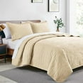 thumbnail image 2 of California King Size Quilt Bedding Set Camel Bedspreads - Cal King Summer Lightweight Bedspread Comforter - Coin Pattern Coverlet for All Season - 3 Pieces (1 Quilt, 2 Pillow Shams), 2 of 7