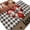 Brown, variant on Red Love Bow Round Area Rug 3.3Ft Washable Circle Rugs for Dining Room Table, Valentine's Day Love Black White Palid Linen Non-Slip Carpet Floor Mats Indoor Outdoor Carpet Runner Aesthetic Home Decor
