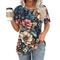 thumbnail image 2 of Womens Plus Size Dressy Tops and Blouses Shirts for Women Short Sleeve Xl Women V Neck Tunic Tops Summer Tee Shirts for Women Women Shirts Under 20, 2 of 6