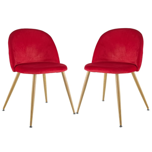 Dining Chairs Mid Century Modern Accent, Red Upholstered Dining Room Chairs With Arms