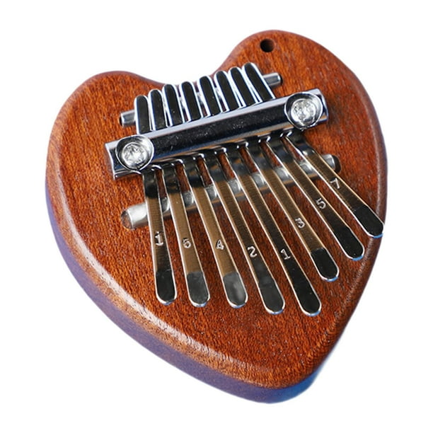 Piano de dedo portátil para niños, instrumento musical, piano de pulgar para música infantil. Corazón