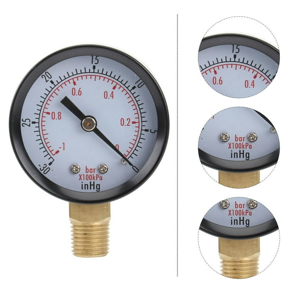 ROMANSENTIAL 1Pcs Metal Vacuum Pressure Gauge for Air Compressor Tools and Field .95Inch * 1.97Inch * 0.98Inch