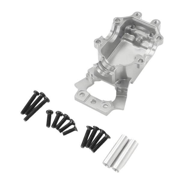 Mejora de la cubierta inferior de la caja de cambios delantera para coches RC 1/14. Fácil de instalar. Modifica tu propia pieza de metal. Plata