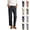 #01 Black, variant on Womens Straight Leg Linen Pants Button Closure Mid Rise Casual Work Trousers Lightweight Breathable Side Pockets Summer Daily Office Bottoms ,L,#01 Army Green