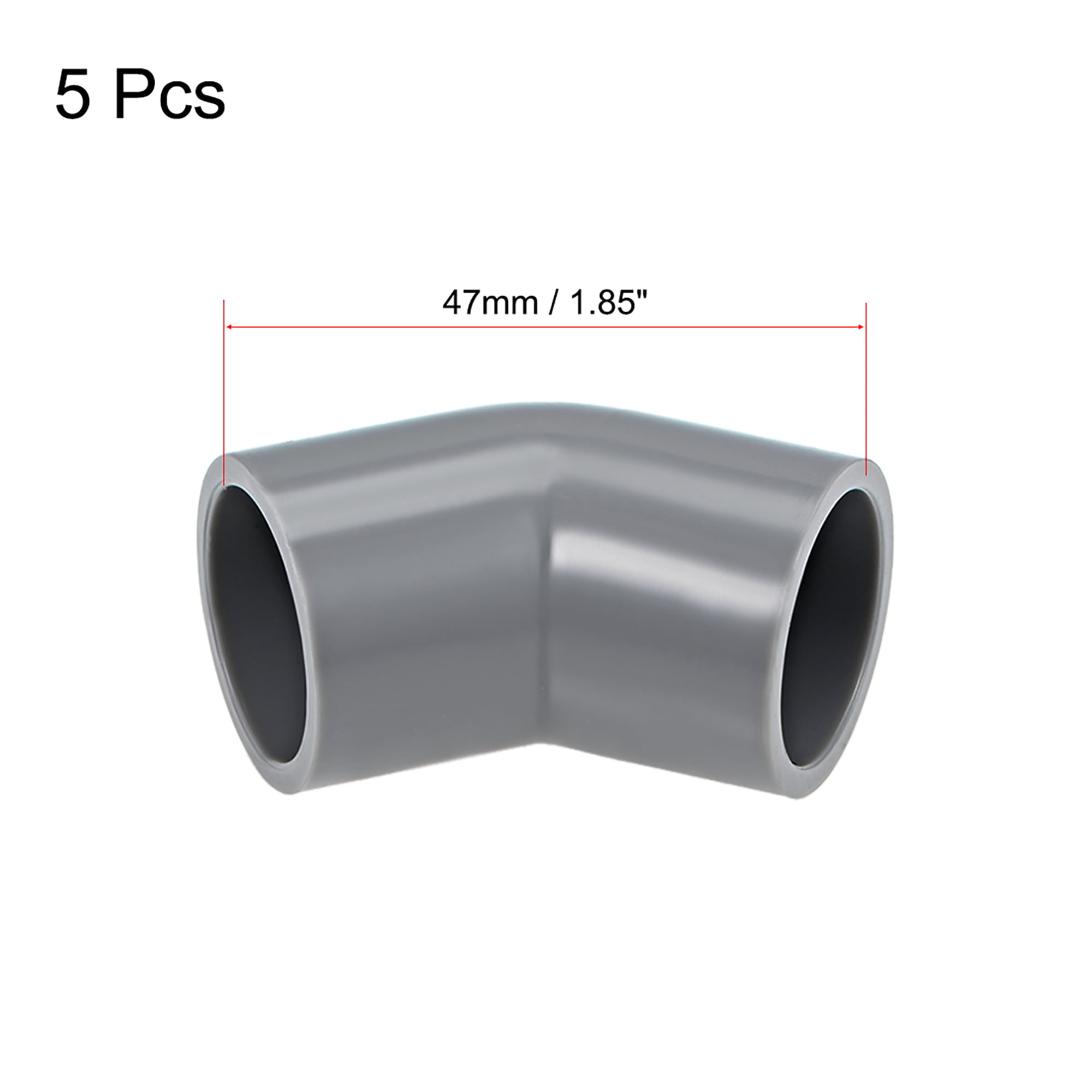 Light Gray Pipe Spare Part Fitting PVC Rubber Joint 90 Degree