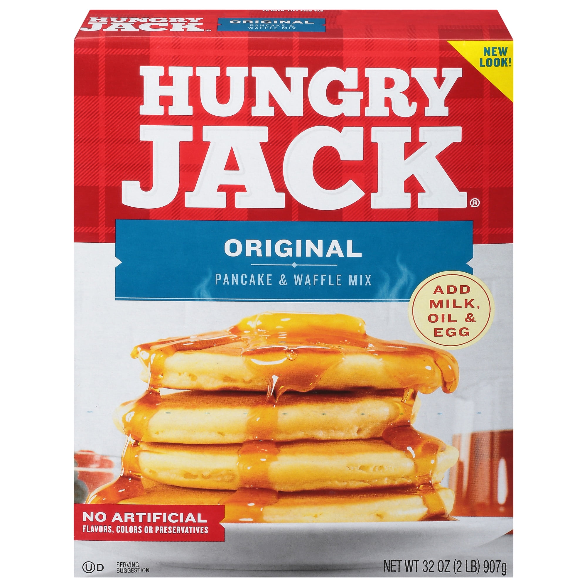 Hungry Jack Original Pancake Mix and Waffle Mix, 32 oz Box