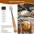 thumbnail image 6 of 10" Round Bread Banneton Proofing Basket for Sourdough, Rising Dough Baking Bowl Kit, Gifts for Artisan Bread Making Starter, Includes Linen Liner, Metal Dough Scraper, Scoring Lame & Case, 5 Blades, 6 of 8