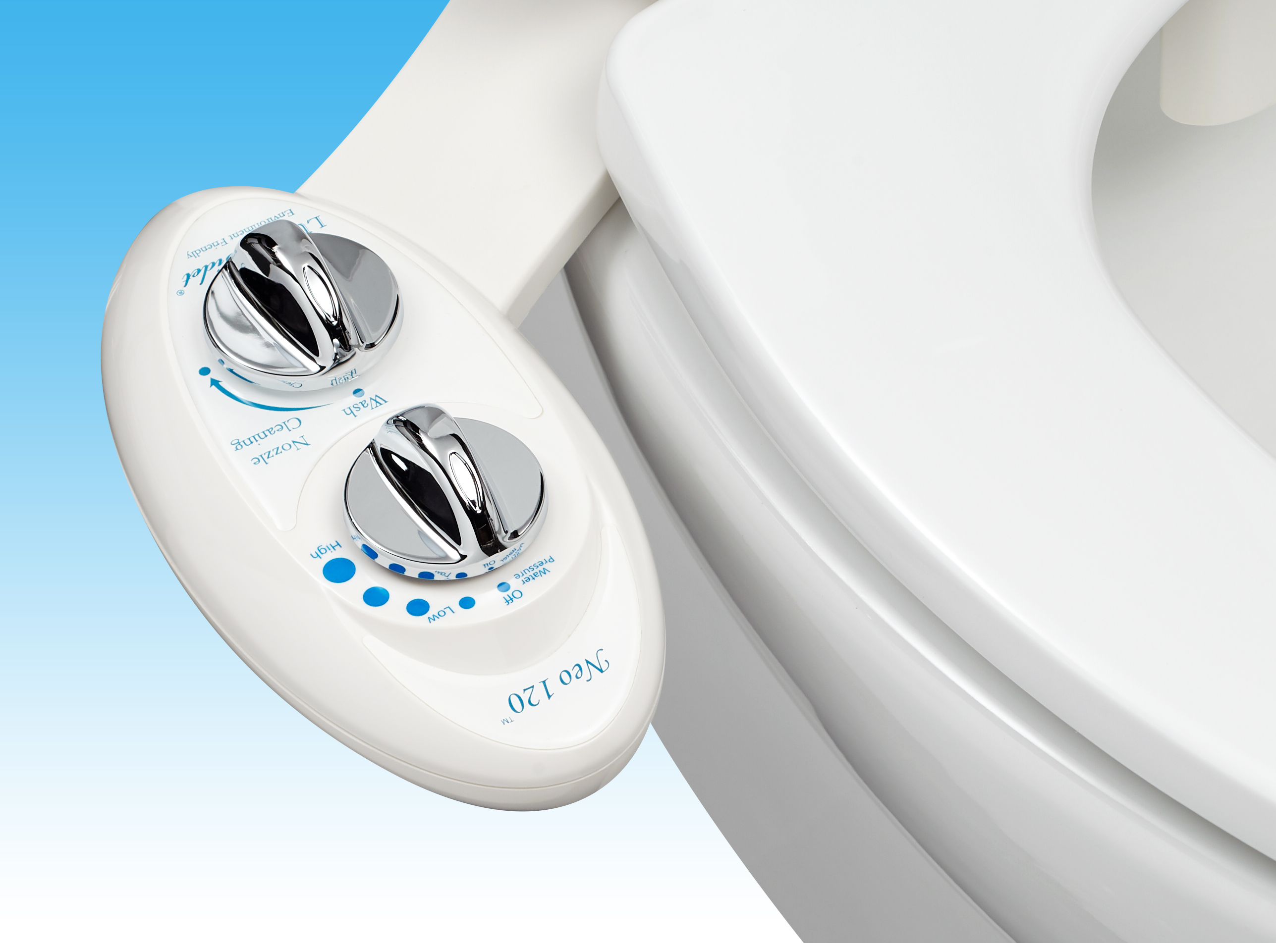Luxe Bidet Neo 110 Fresh Water Non-Electric Mechanical Bidet Toilet Seat At...