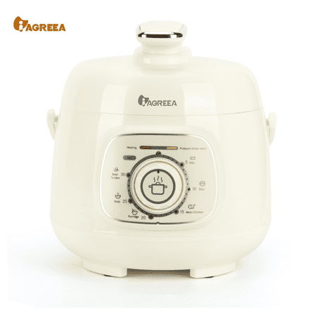 IAGREEA 1.8L Pressure Cooker, 3 Person Multi-Functional Mini Pressure Cooking, Non-Stick Electric Pressure Cooker White