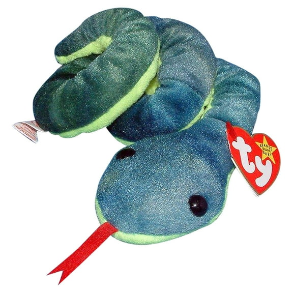Ty Beanie Babies Hissy the Snake Plush 1997