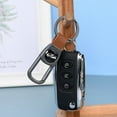 thumbnail image 4 of Tnobhg Keychain High Strength Stainless D-shaped No Deformation Electroplated Anti-lost Faux Leather Buckle Anti-break Car Key Ring Bag Pendant, 4 of 7