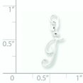 thumbnail image 2 of 925 Sterling Silver Initial T (8to9x15to19mm) Pendant / Charm, 2 of 2