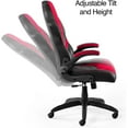 thumbnail image 5 of Emerge Bonded Leather Ergonomic Gaming Chair, Black and Red (51465-CC), 5 of 8