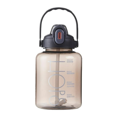 

1.5L Portable Water Bottle with Straw Large Capacity Plastic Drink Bottle H C5W6