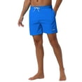 thumbnail image 4 of INSPIRE CHIC Mens Summer Drawstring Elastic Waist Mesh Lining Solid Board Shorts 32 Blue, 4 of 6